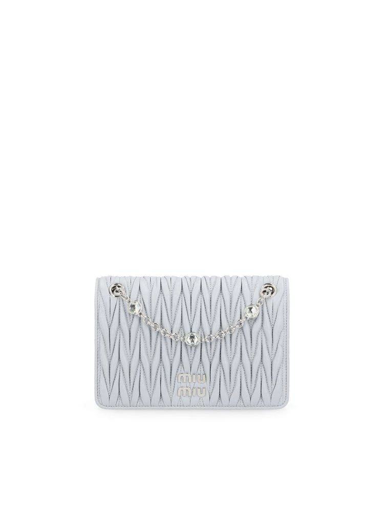 商品Miu Miu|Miu Miu Logo-Plaque Crossbody Bag,价格¥8875,第1张图片