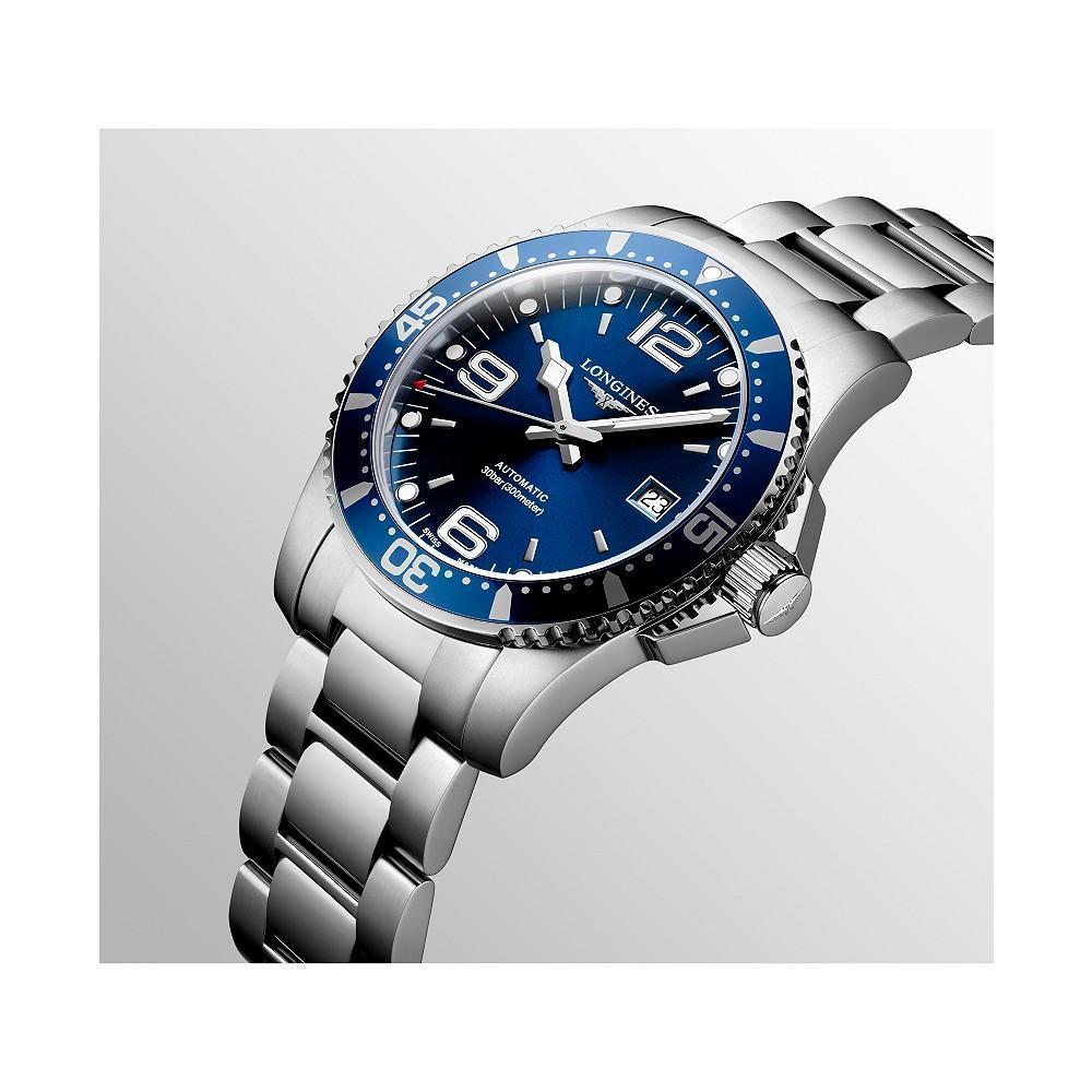 商品Longines|Men's Swiss Automatic HydroConquest Stainless Steel Bracelet Watch 41mm,价格¥9796,第4张图片详细描述