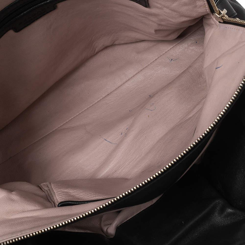 Bvlgari Black/Beige Canvas and Leather Plisse Twist Shoulder Bag商品第9张图片规格展示