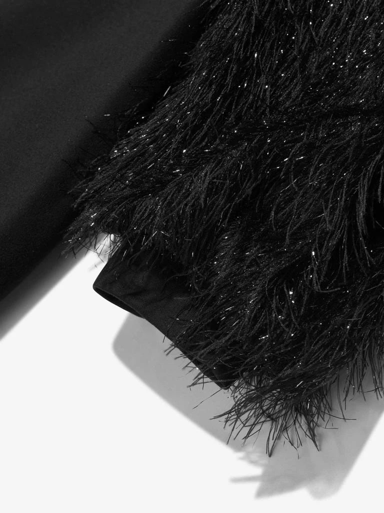 商品Mama Luma|Mama Luma Black Girls Feather Look Sleeve Dress,价格¥1122,第3张图片详细描述