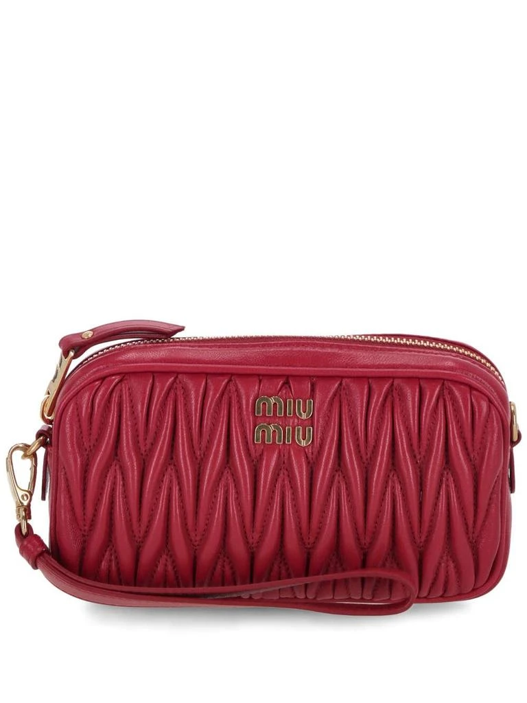 商品Miu Miu|Miu Miu Logo-Plaque Zipped Clutch Bag,价格¥4547,第1张图片