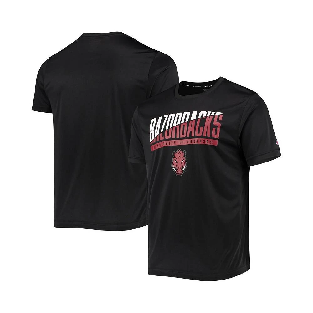 商品CHAMPION|Men's Black Arkansas Razorbacks Wordmark Slash T-shirt,价格¥225,第2张图片详细描述