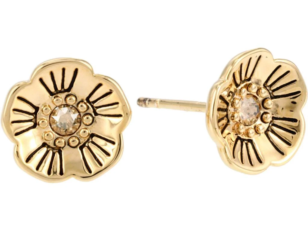 商品Coach|Tea Rose Stud Earrings,价格¥339,第1张图片