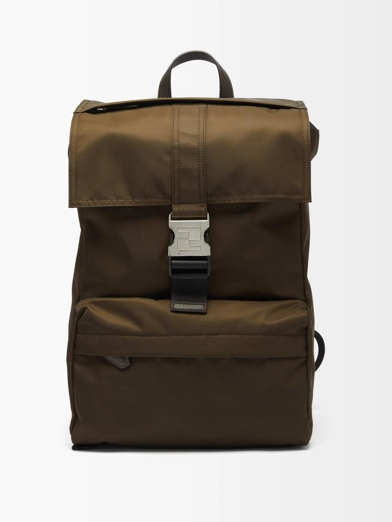 商品Fendi|FF-clasp technical-canvas backpack,价格¥13325,第1张图片