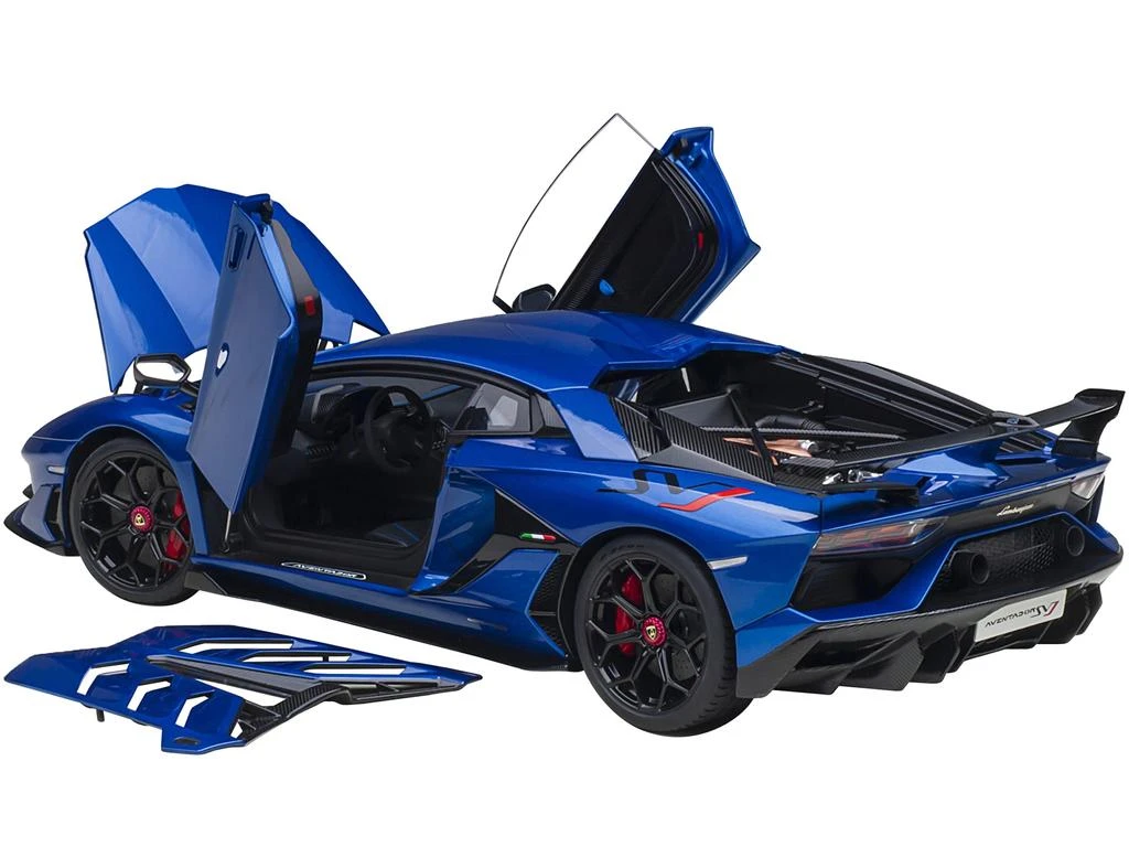商品Diecast Model Autoart|Lamborghini Aventador SVJ Blue Nethuns Metallic 1/18 Model Car by Autoart,价格¥3374,第2张图片详细描述