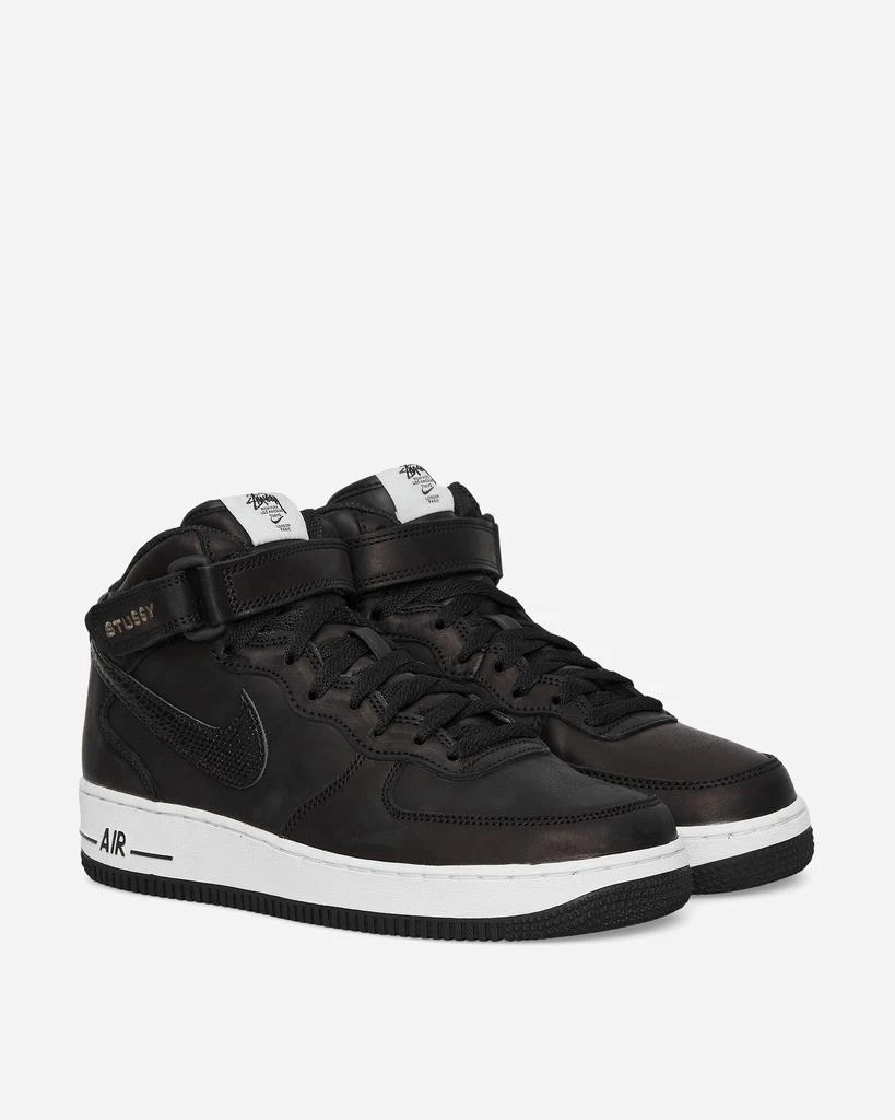 商品NIKE|Stüssy Air Force 1 Mid Sneakers Black,价格¥651,第2张图片详细描述