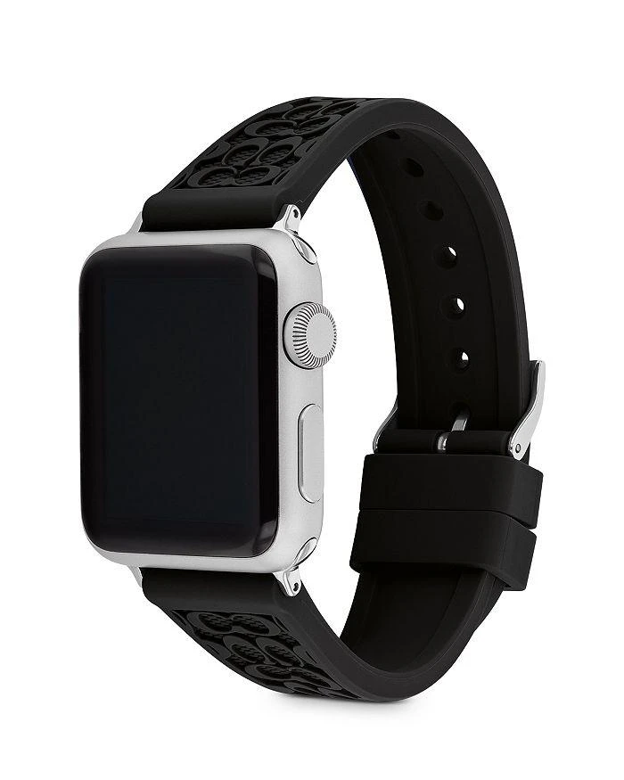 商品Coach|Apple Watch© Signature Silicone Strap, 38mm & 40mm,价格¥633,第4张图片详细描述