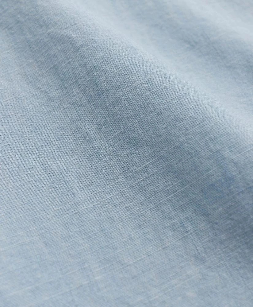 商品Brooks Brothers|Cotton Chambray Button-Down Collar Short-Sleeve Sport Shirt,价格¥372,第3张图片详细描述