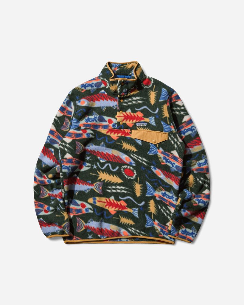 S*u様 入手困難【Patagonia】Fish Native World Tr Patagonia Men's Lightweight Synchilla Snap-T Fleece Pullover