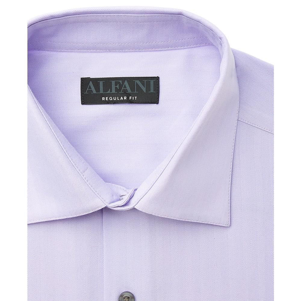 商品Alfani|Men's Regular Fit 2-Way Stretch Herringbone Dress Shirt, Created for Macy's,价格¥194,第5张图片详细描述