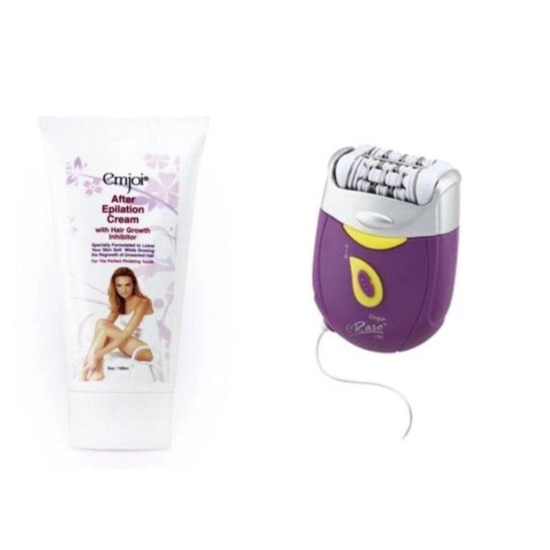 商品Emjoi|Emjoi Set: 2in1 e60 Precision Hair Removal Epilator with Sensitive Attachment and After Epilation Cream (5oz),价格¥378,第1张图片