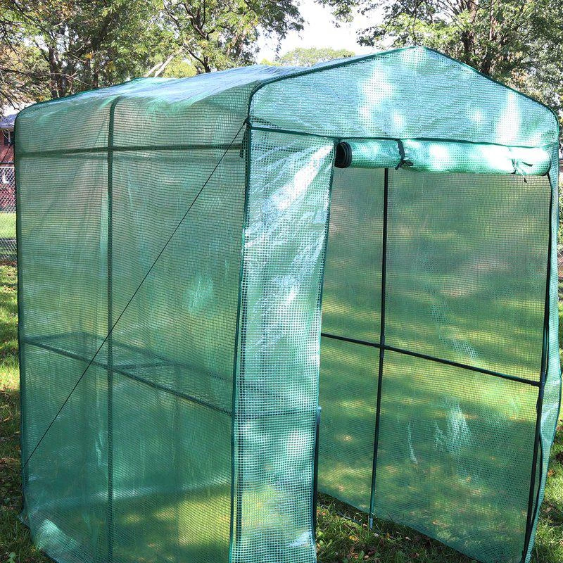 商品Sunnydaze Decor|Outdoor Portable Deluxe Walk-In Greenhouse with 1 Shelf,价格¥551,第2张图片详细描述