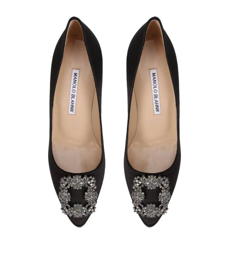 商品Manolo Blahnik|Satin Hangisi Fume Pumps 90,价格¥7967,第4张图片详细描述