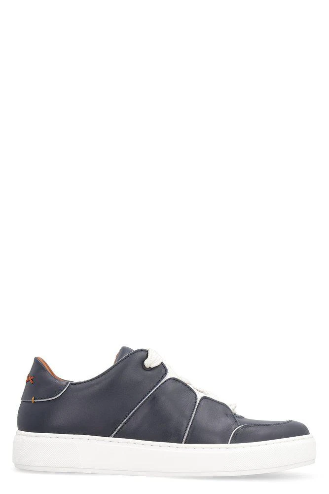 商品Zegna|Z Zegna Stitch-Detailed Low Top Sneakers,价格¥3891,第1张图片