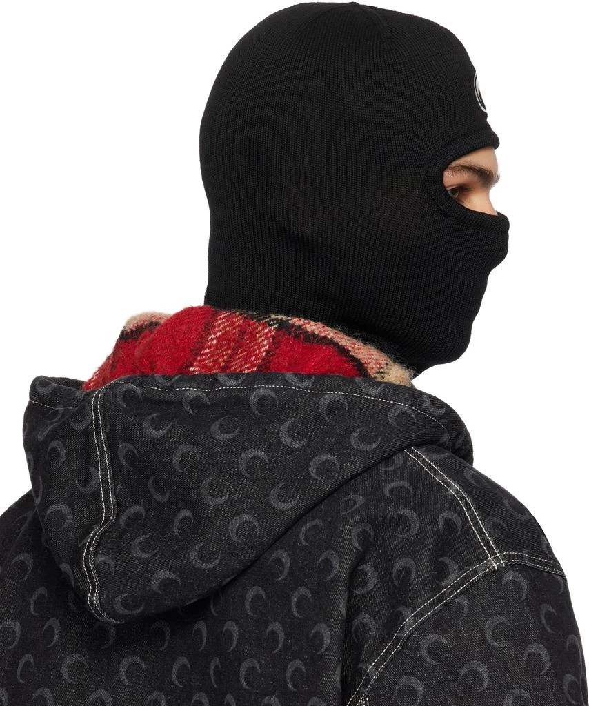 商品MARINE SERRE|黑色 Moon Logo Knit 巴拉克拉法帽,价格¥1719,第3张图片详细描述