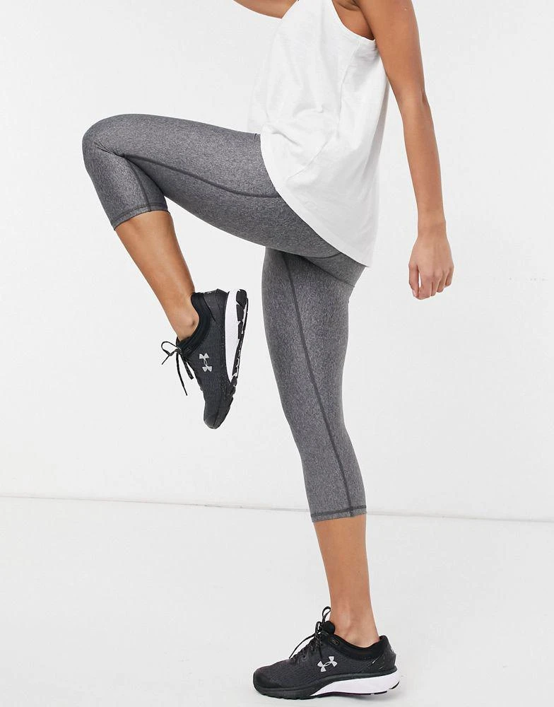 商品Under Armour|Under Armour Training high waist Heat Gear base layer capri sculpt leggings in charcoal,价格¥166,第4张图片详细描述