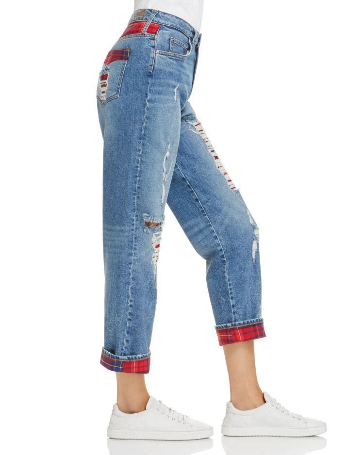 商品TOMMYXGIGI|Plaid Detail Distressed Jeans,价格¥1400,第4张图片详细描述