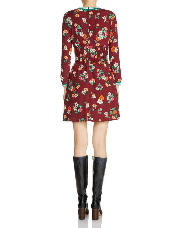 商品Maje|Roskea Floral Smocked Mini Dress ,价格¥1170,第2张图片详细描述