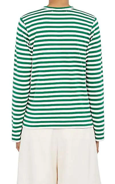 商品Comme des Garcons|Heart Striped Cotton T-Shirt,价格¥666,第3张图片详细描述