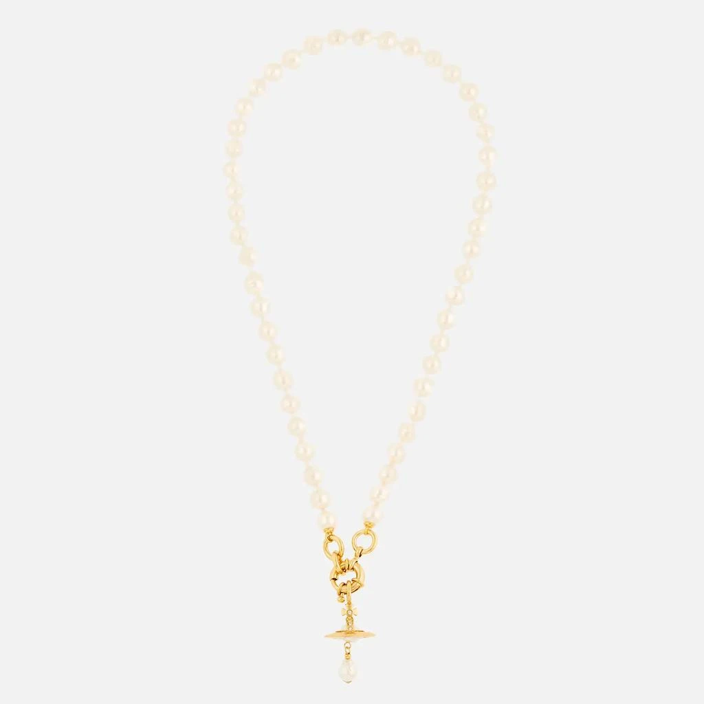 商品Vivienne Westwood|Vivienne Westwood Aleksa Gold-Tone Brass and Preciosa Pearl Necklace,价格¥1474,第2张图片详细描述