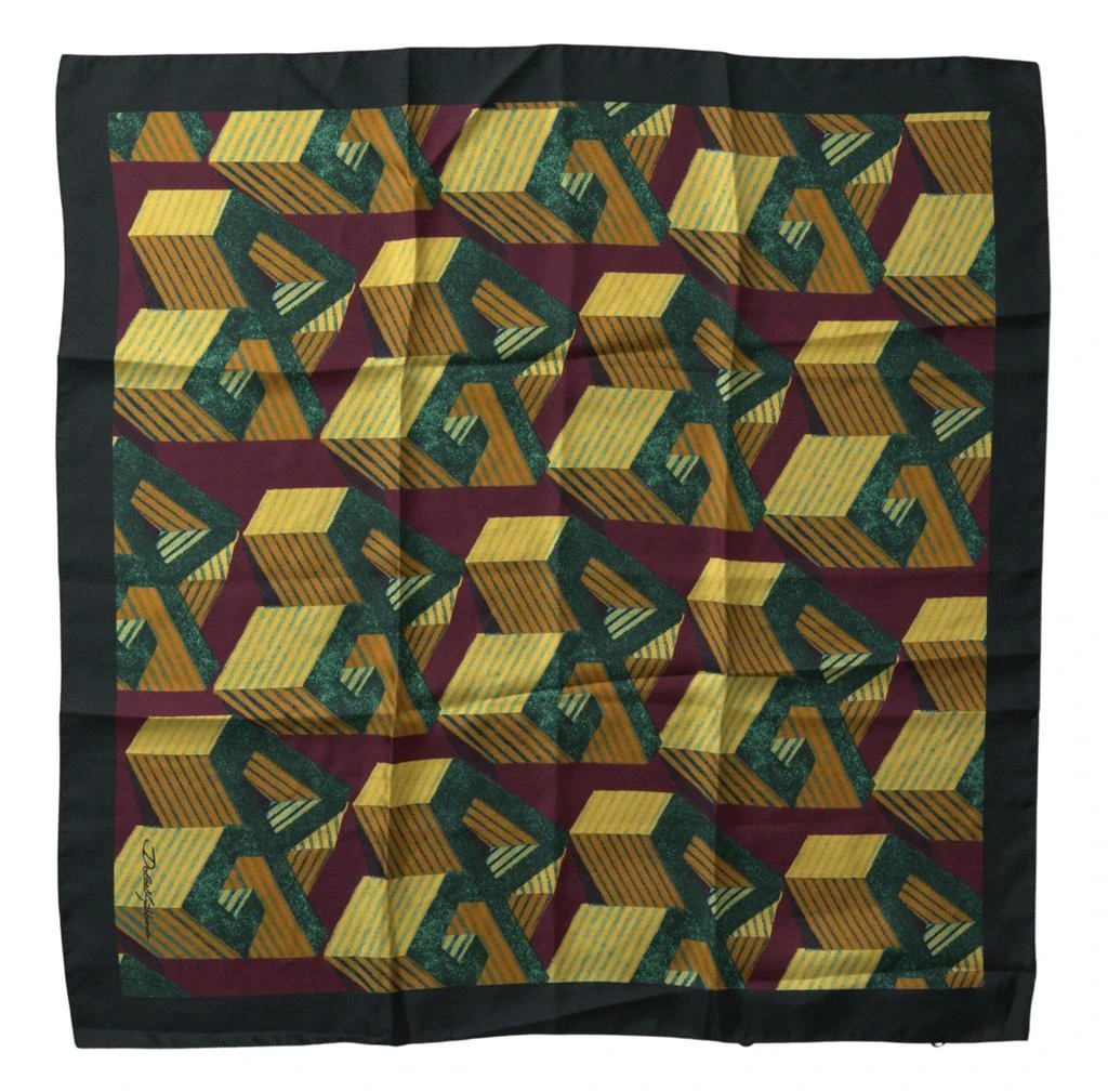 商品Dolce & Gabbana|Dolce & Gabbana Multicolor Printed Square Handkerchief Scarf,价格¥797,第1张图片