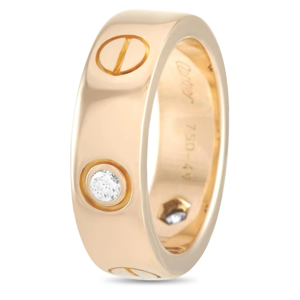 商品[二手商品] Cartier|Cartier LOVE 18K Yellow Gold 3 Diamond Band Ring,价格¥15502,第2张图片详细描述