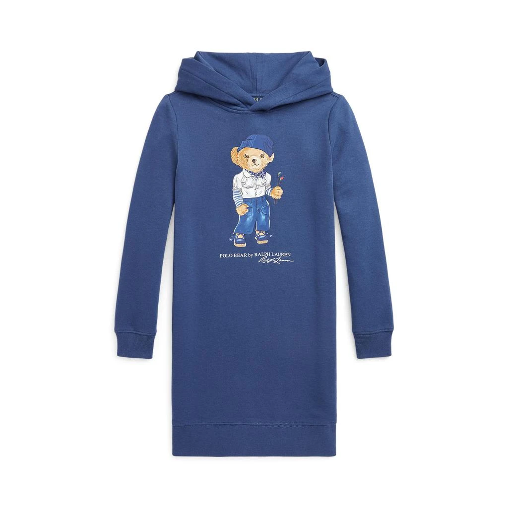 商品Ralph Lauren|Polo Bear Fleece Hoodie Dress (Big Kids),价格¥588,第1张图片