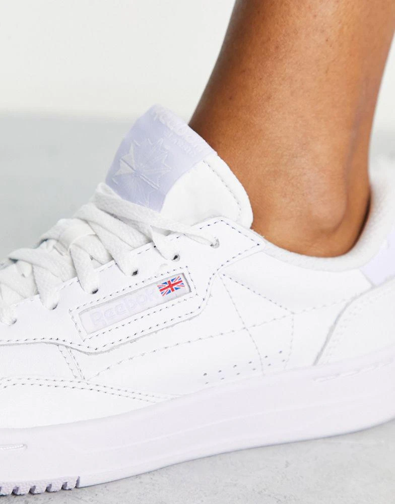 商品Reebok|Reebok Court Peak trainers in white and lilac,价格¥318,第2张图片详细描述