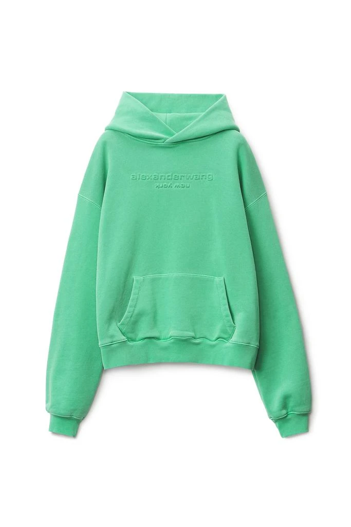 商品Alexander Wang|EMBOSSED LOGO HOODIE IN TERRY,价格¥1490,第1张图片