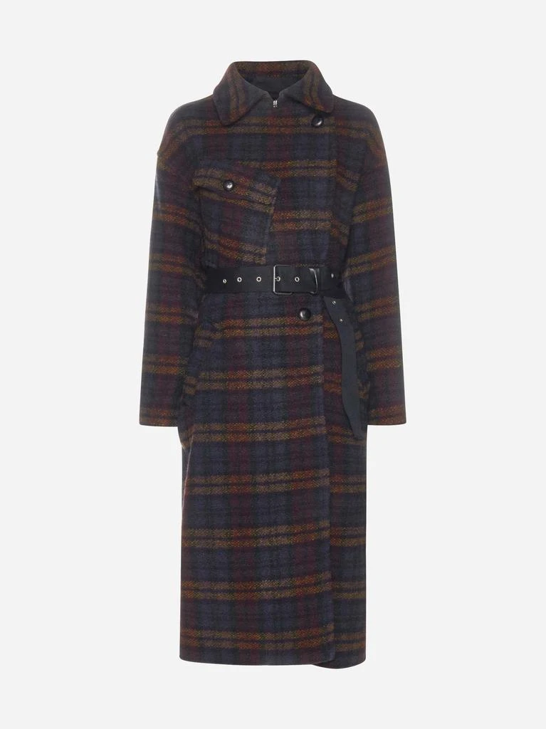 商品Isabel Marant|Laurie check wool-blend coat,价格¥6798,第1张图片