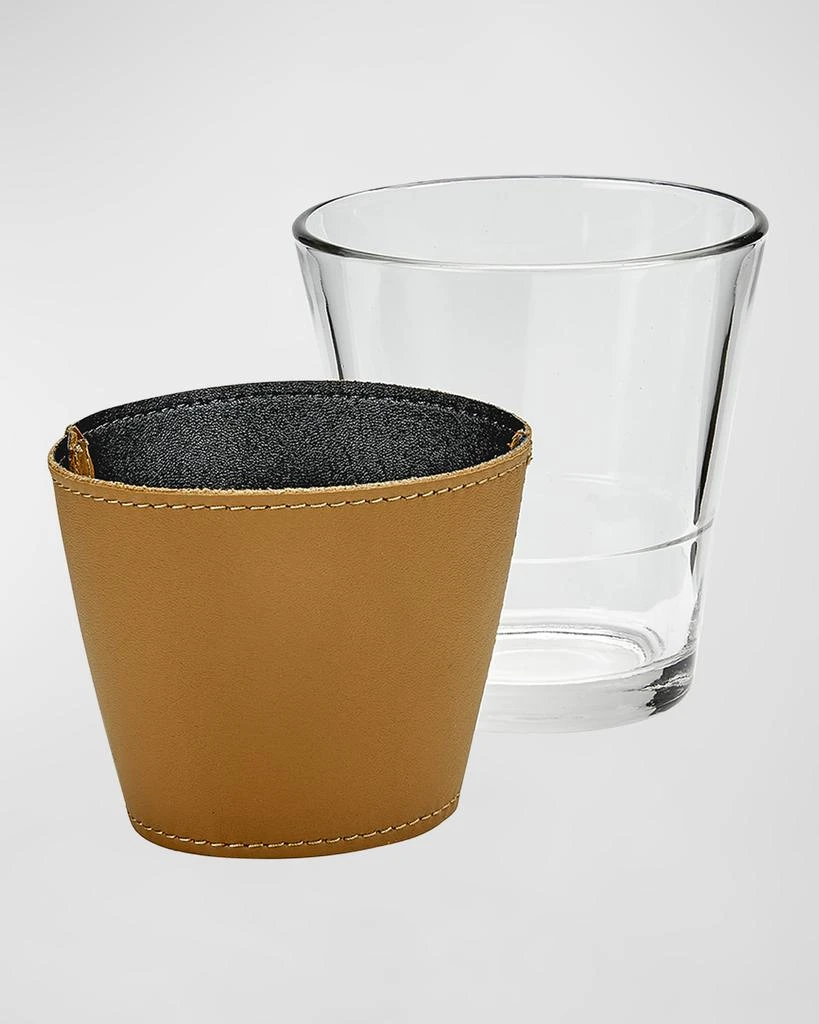 商品Graphic Image|Leather Wrapped Glasses, Set of 2,价格¥638,第2张图片详细描述