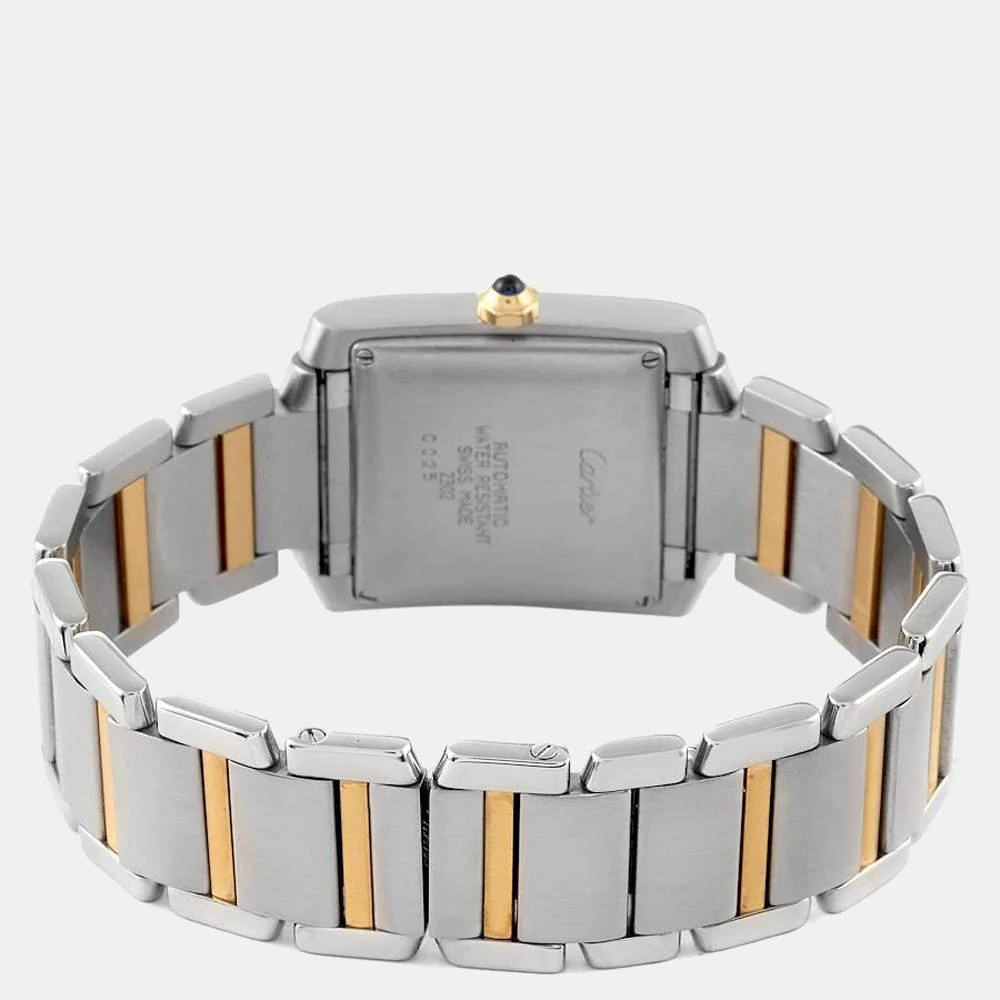 商品[二手商品] Cartier|Cartier Silver 18k Yellow Gold And Stainless Steel Tank Francaise W51005Q4 Automatic Men's Wristwatch 28 mm,价格¥34867,第4张图片详细描述