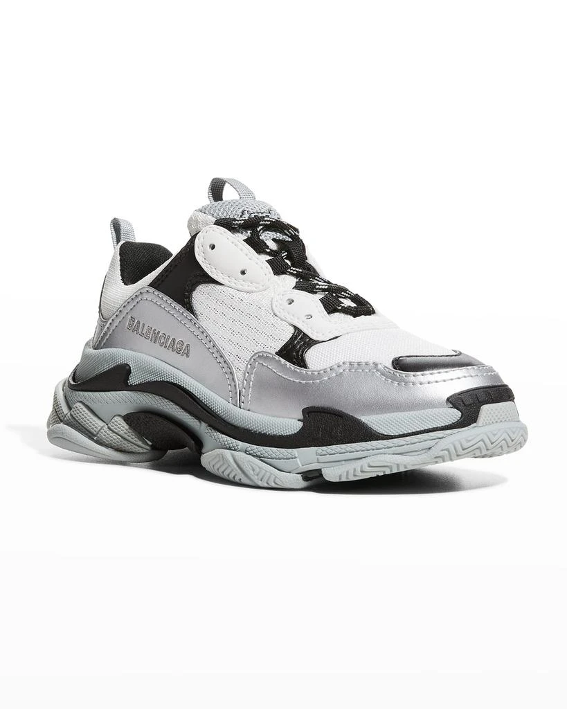 商品Balenciaga|Kid's Triple S Metallic Chunky Sneakers, Baby/Toddler/Kids,价格¥2512,第2张图片详细描述