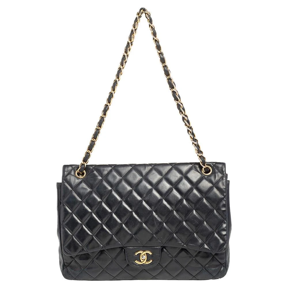 商品[二手商品] Chanel|Chanel Black Quilted Leather Maxi Classic Flap Bag,价格¥12711,第1张图片