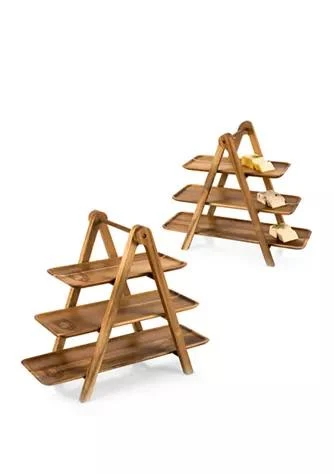 商品Toscana|Ncaa West Point Black Knights Serving Ladder 3 Tiered Serving Station,价格¥1123,第1张图片