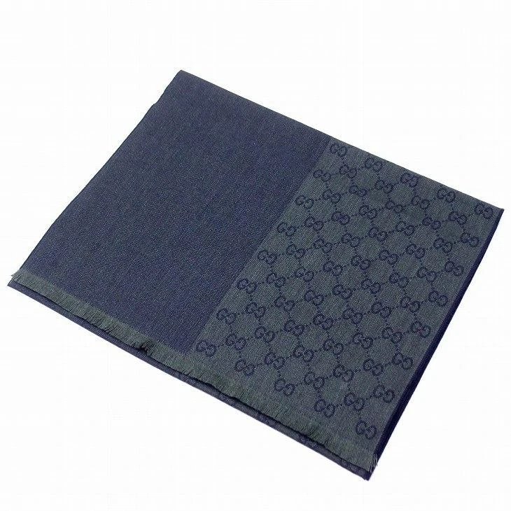 商品Gucci|Gucci 古驰GG字母图半网格羊毛围巾,价格¥3091,第3张图片详细描述