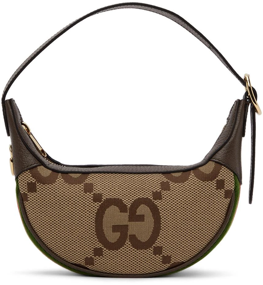 商品Gucci|Brown & Beige Mini Ophidia Jumbo GG Shoulder Bag,价格¥8572,第1张图片