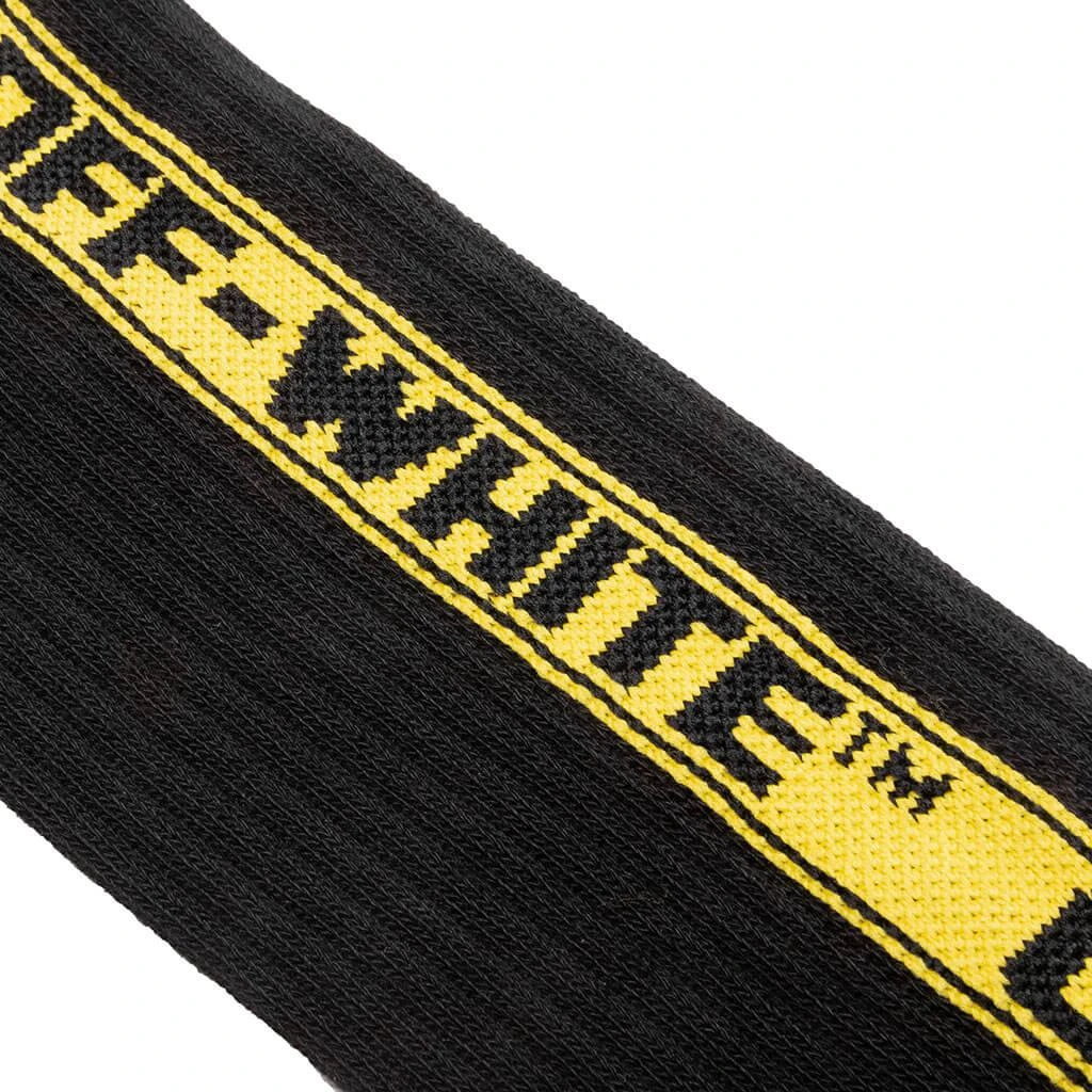 商品Off-White|Off-White c/o Virgil Abloh Industrial Belt Socks - Black/Yellow,价格¥641,第2张图片详细描述