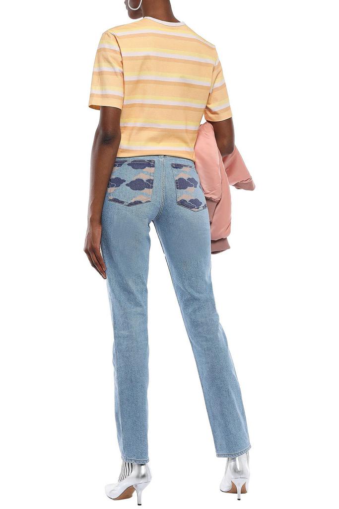 South printed mid-rise straight-leg jeans商品第3张图片规格展示