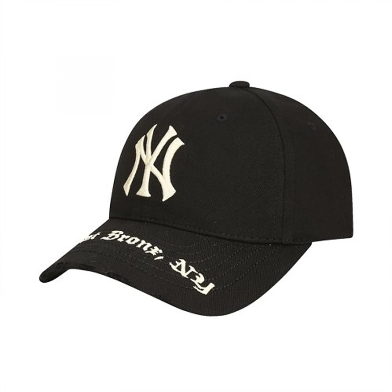 商品MLB|【享贝家】ZY-  MLB 哥特字母刺绣NY大标软顶棒球帽 遮阳鸭舌帽 男女同款 黑色 3ACPKP02N-50BKS-FREE,价格¥186,第1张图片