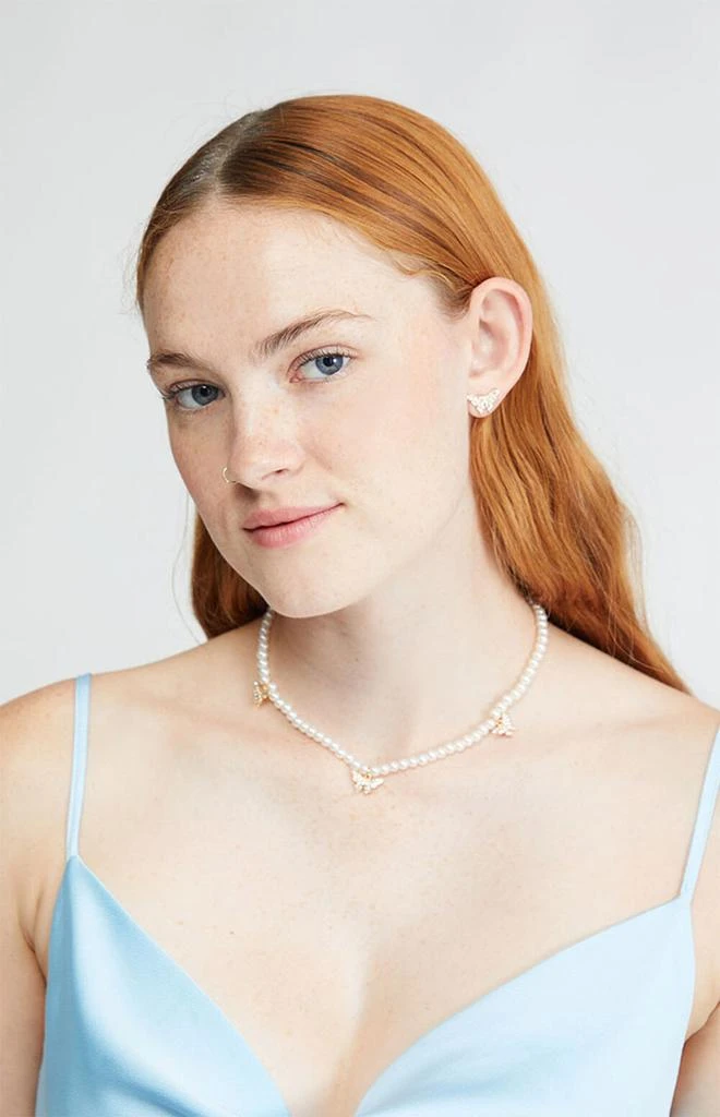 商品LA Hearts|Pearl Butterfly Earrings & Necklace Bundle,价格¥54,第1张图片