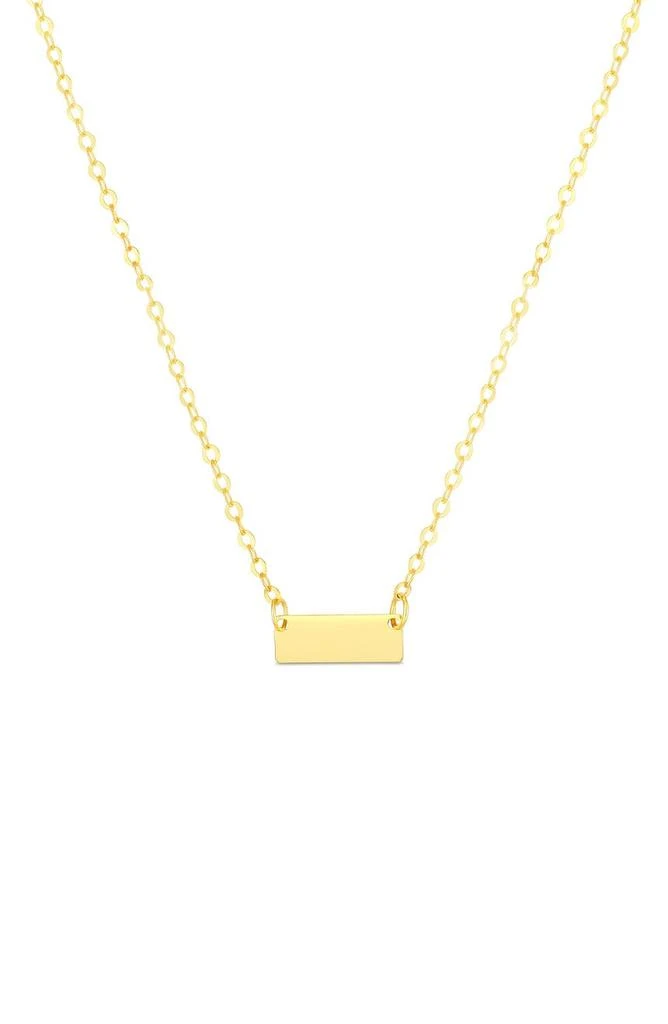 商品KARAT RUSH|14K Yellow Gold Mini Bar Pendant Necklace,价格¥1199,第1张图片