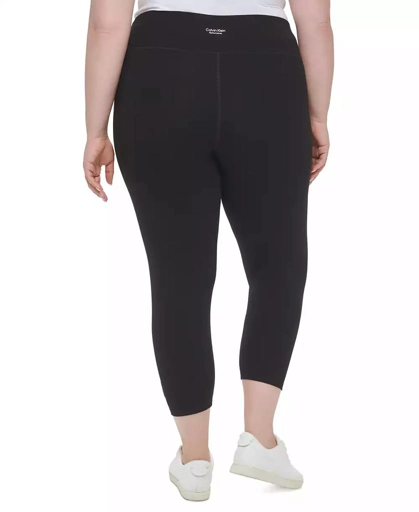 商品Calvin Klein|Plus Size Pull-On High Rise Logo Leggings,价格¥167,第2张图片详细描述