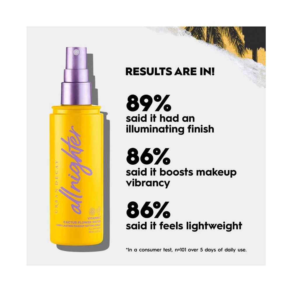 商品Urban Decay|All Nighter Brightening Vitamin C Setting Spray, 4 oz.,价格¥118,第4张图片详细描述