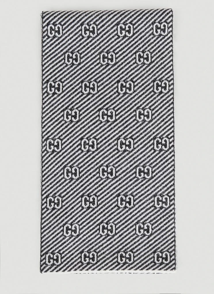 商品Gucci|GG Diagonal Stripe Scarf,价格¥2213,第1张图片