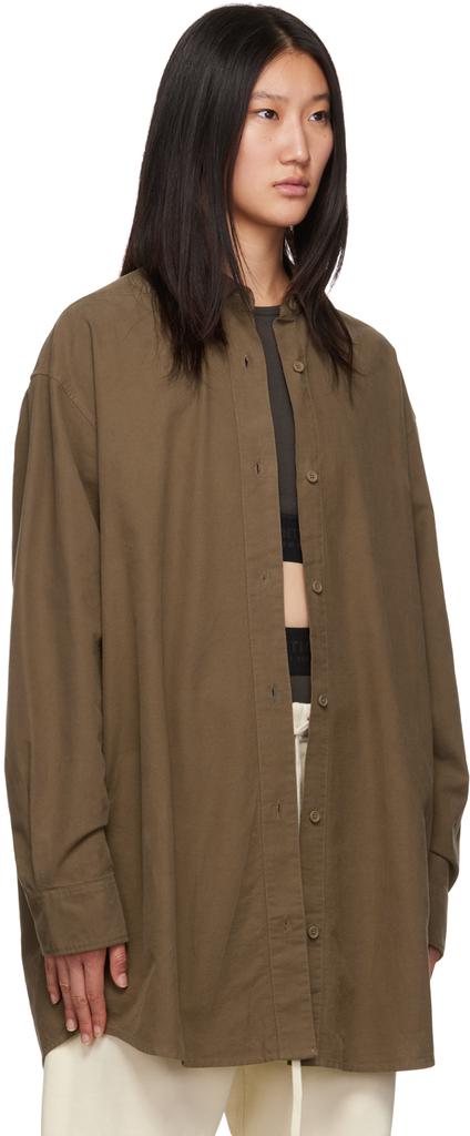 Brown Buttoned Shirt商品第2张图片规格展示
