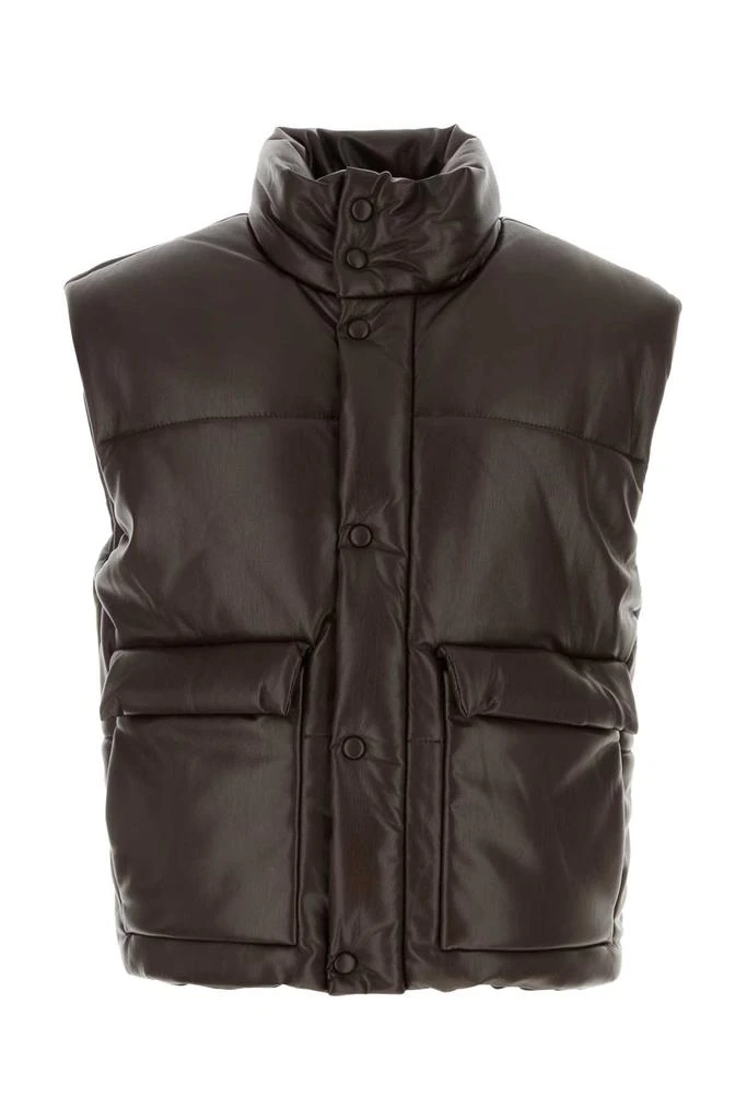 商品Nanushka|Chocolate Synthetic Leather Jovan Padded Jacket,价格¥3572,第1张图片