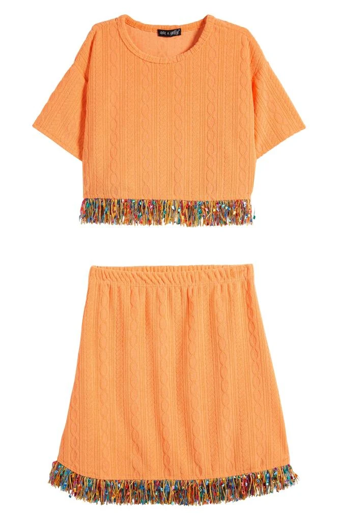 商品Ava & Yelly|Kids' Fringe Cover-Up Top & Skirt Set,价格¥90,第1张图片