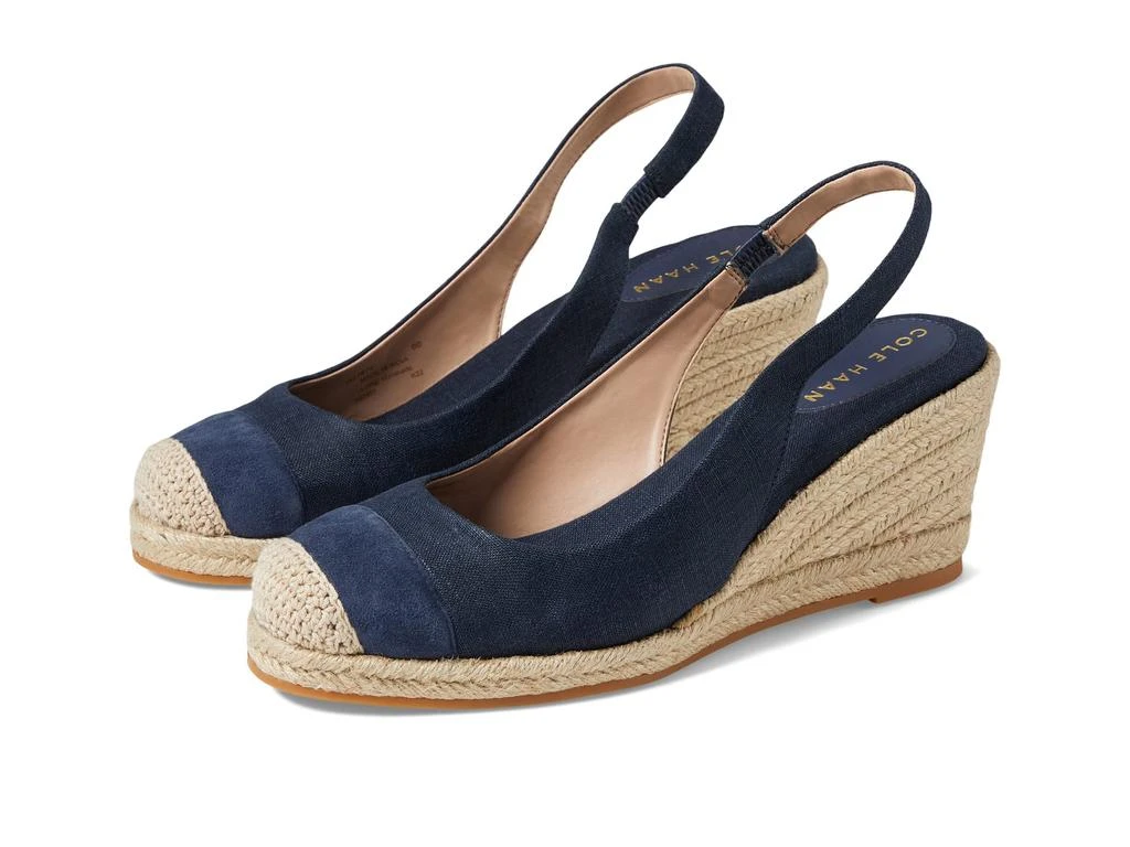 商品Cole Haan|Cloudfeel Espadrille Wedge Slingback 80 mm,价格¥1082,第1张图片