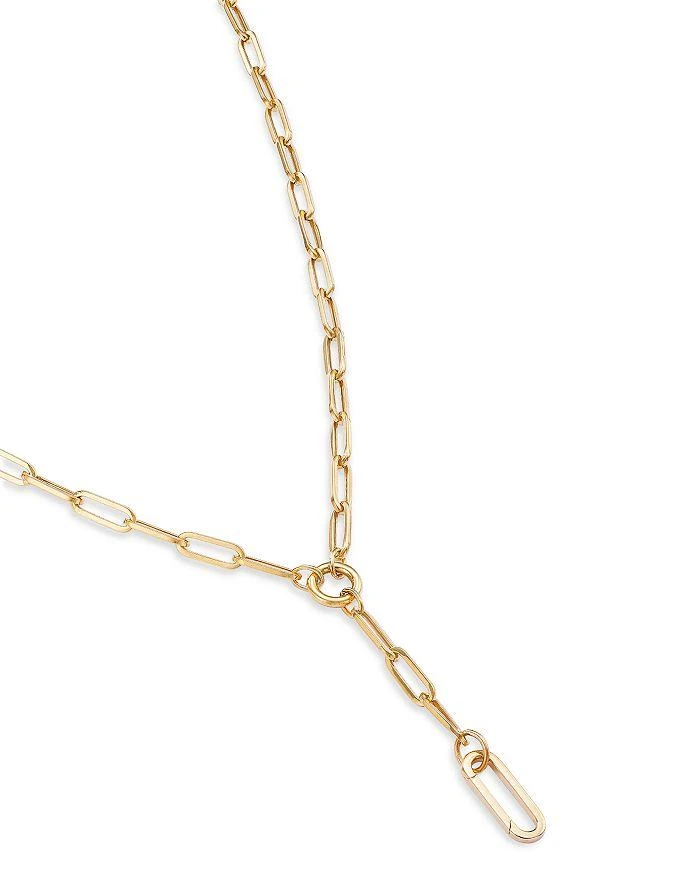 商品Moon & Meadow|14K Yellow Gold Paperclip Lariat Necklace, 18",价格¥7563,第3张图片详细描述